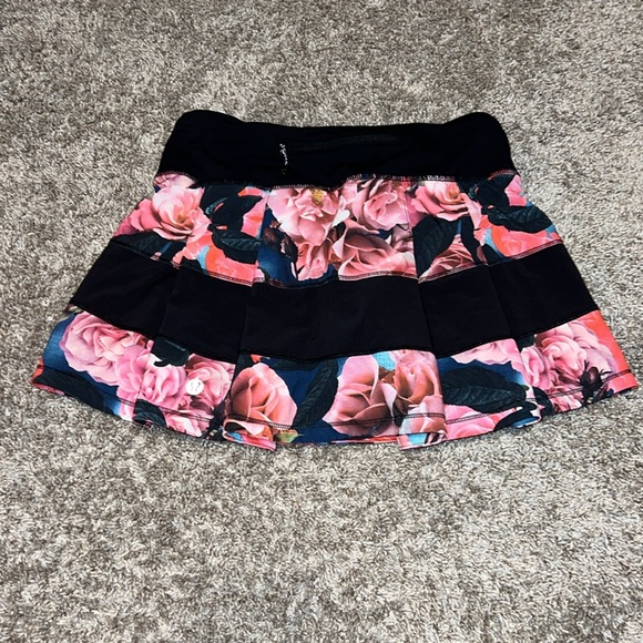 Lululemon Pace Rival Skirt (Regular) *4-way Stretch Secret Garden / Black Size 2 - Picture 10 of 14